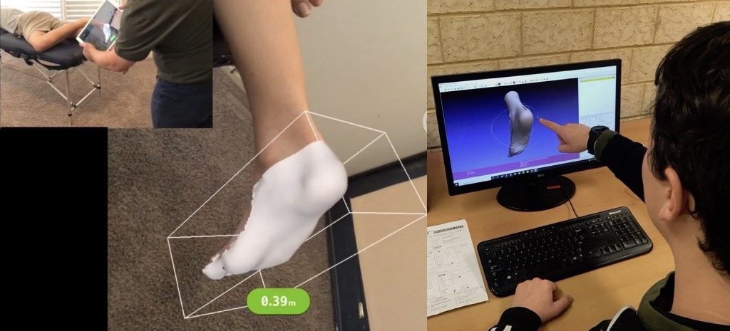 3D Foot Scan menggunakan iPad